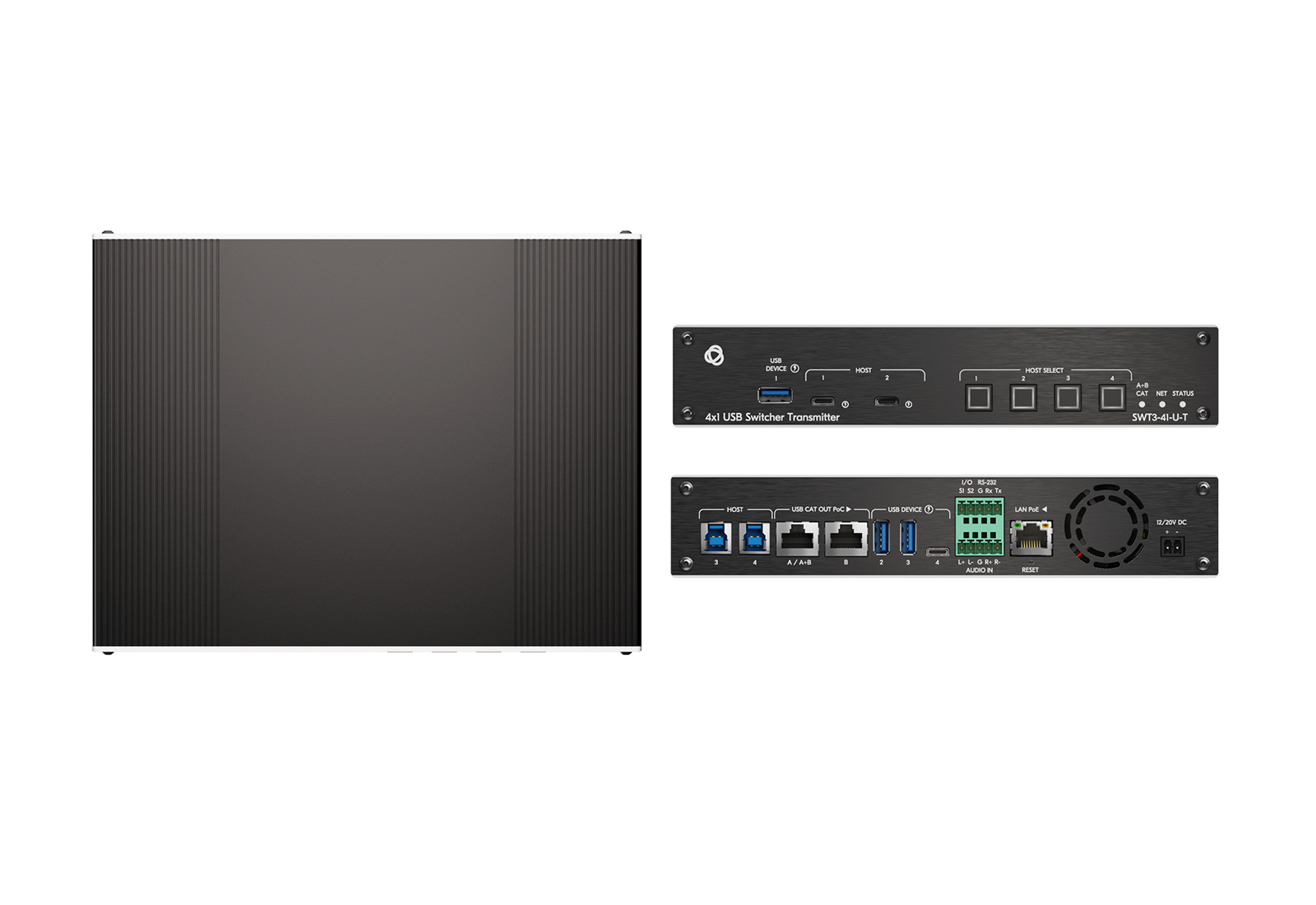 Kramer SWT3-41-U-T 4×1 USB switcher transmitter USB-C / USB-B Auto Switch USB 3.2 PD 60W 100m