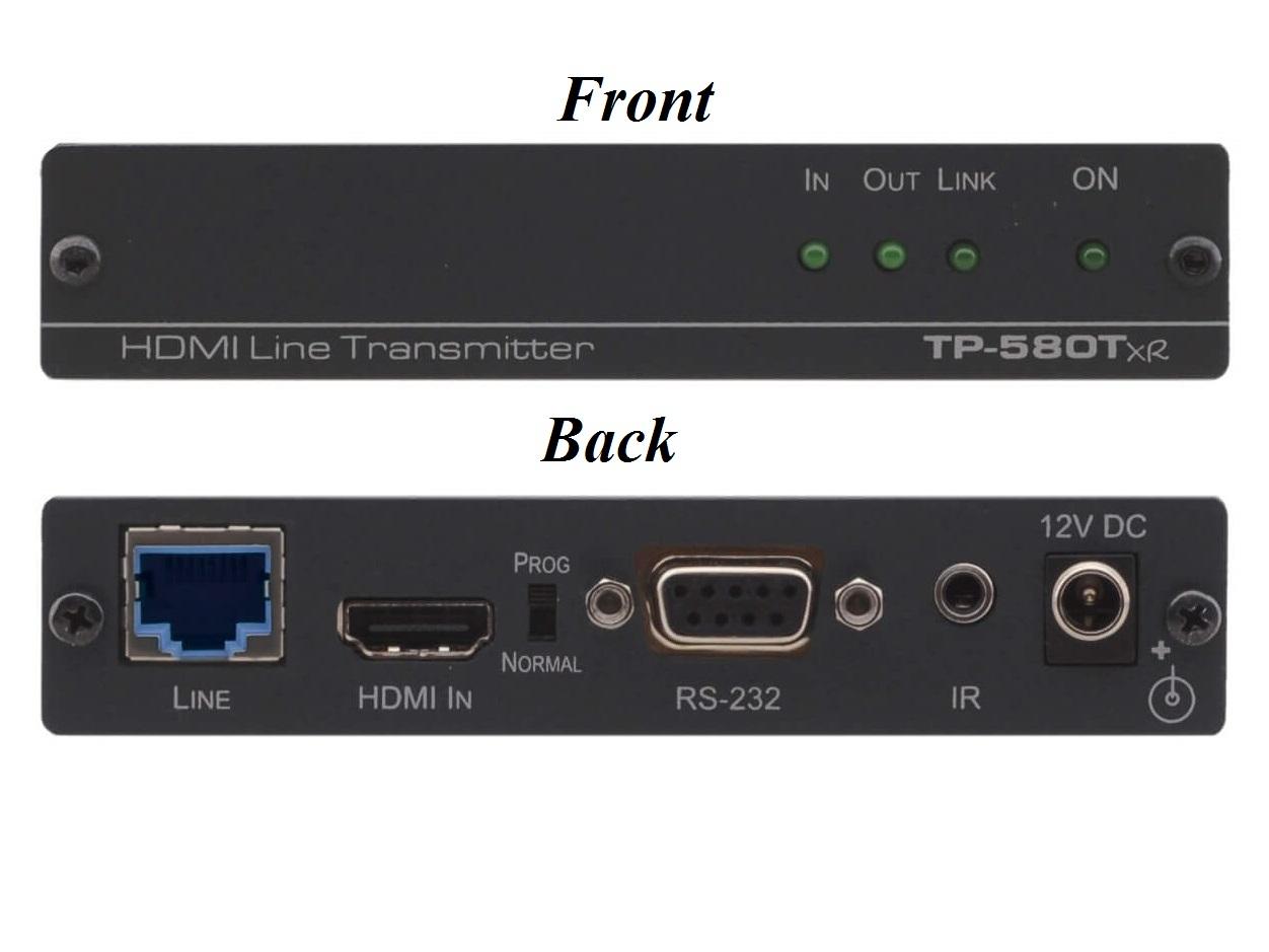 Kramer TP-580TXR 4K/60 4x2x0 HDMI HDCP 2.2 Transmitter with RS-232/IR over Extended-Reach HDBaseT - Image 2