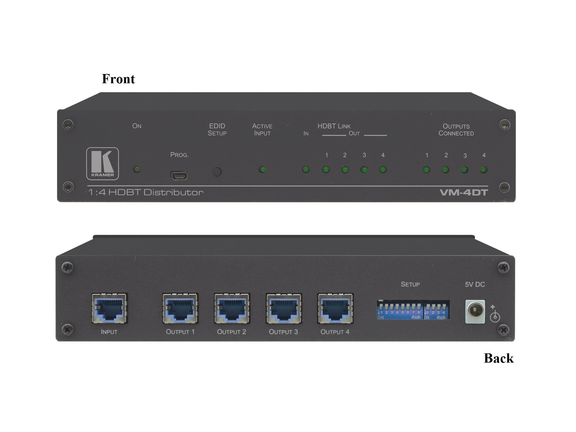 Kramer VM-4DT 1x4 4K60 4x2x0 Long-Reach HDBaseT DA