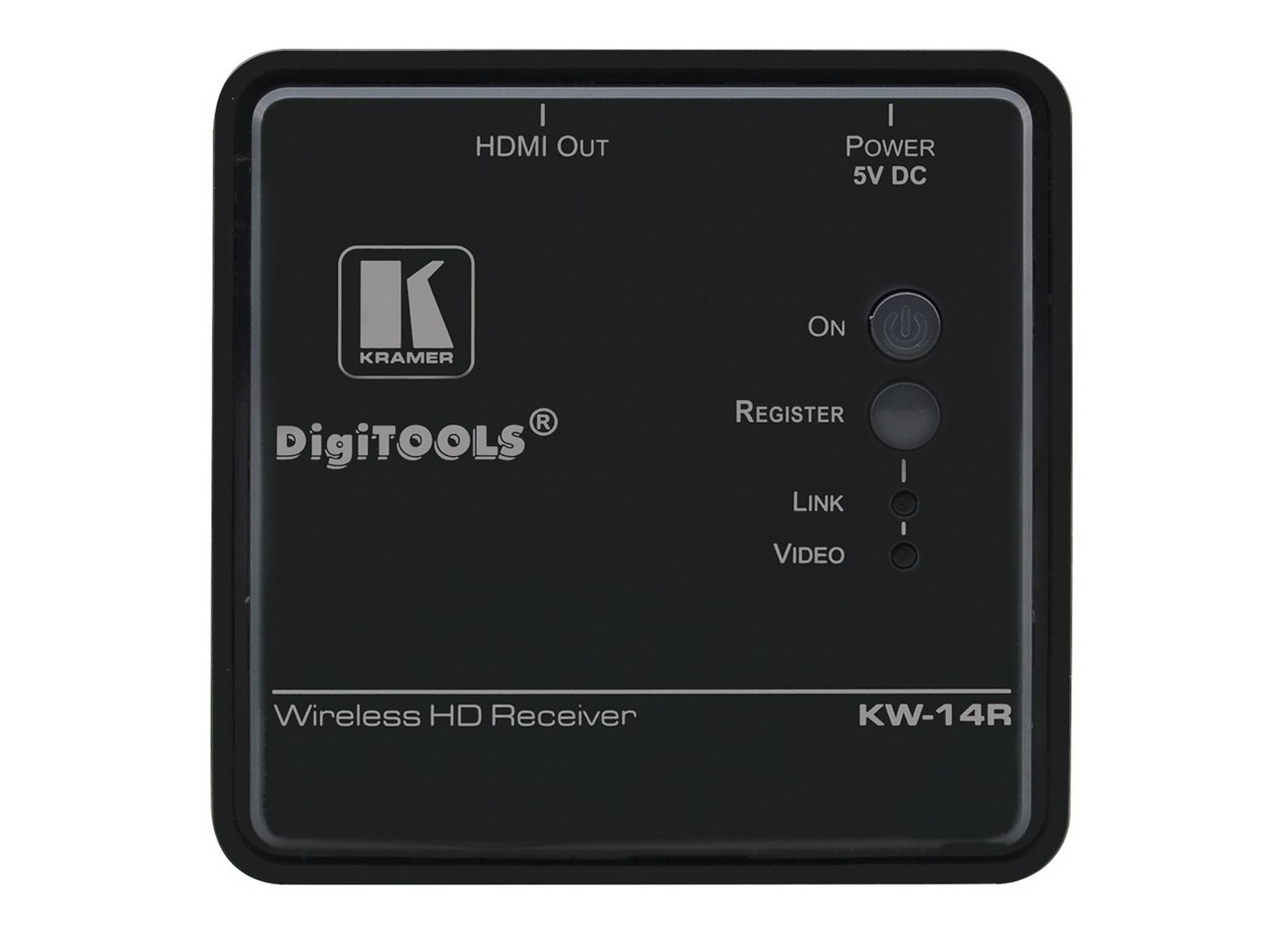 Kramer KW-14R Wireless HDMI Receiver / 1080p60 / 12-bit Deep Color / AES-128 / 100ft Range