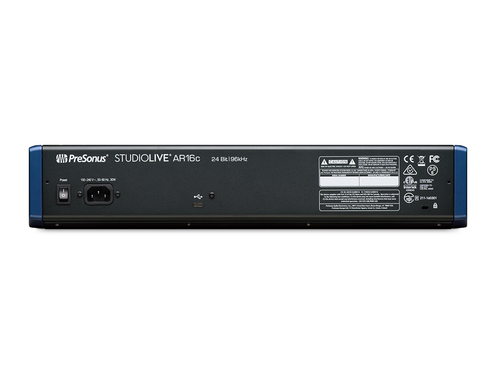 PreSonus StudioLive AR16c 16 channel USB-C Compatible Audio Interface/Analog Mixer/Stereo SD Recorder - Image 2