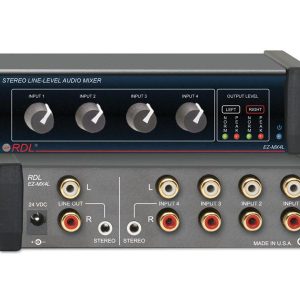 RDL EZ-MX4L 4X1 Stereo Line-Level Audio Mixer
