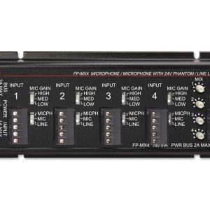 RDL FP-MX4 4-Channel Mic/Line Mixer - Balanced Mic/Line Outputs / 24V Phantom / Dual-LED VU