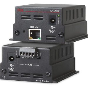 RDL FP-NML2 2-Channel Dante to Mic/Line Interface / 2 Balanced Outputs / Mic/Line Switch