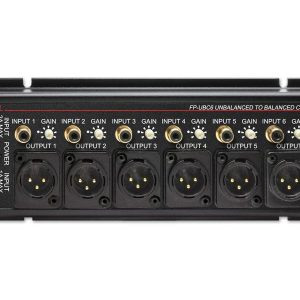 RDL FP-UBC6 6-Channel Unbalanced to Balanced Audio Converter / Phono Inputs / XLR Balanced Outputs