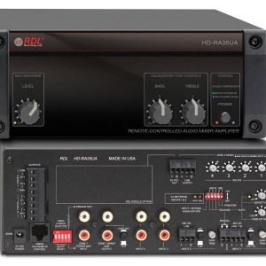 RDL HD-RA35UA 35W Constant-Voltage Mixer Amplifier / 4W Zone 2 / Class D / Paging / VOX / Sleep Mode 1W