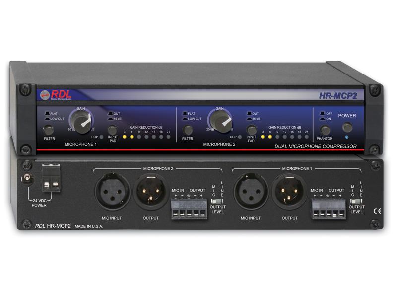 RDL HR-MCP2 Dual Channel Microphone Compressor