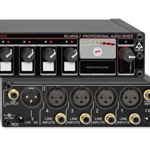 RDL RU-MX4LT Pro 4 Input Line Mixer - Mic and Line Out with Transformer