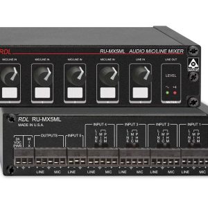 RDL RU-MX5ML 5 Input Mic/Line Mixer with Phantom Power - Mic and Line Out