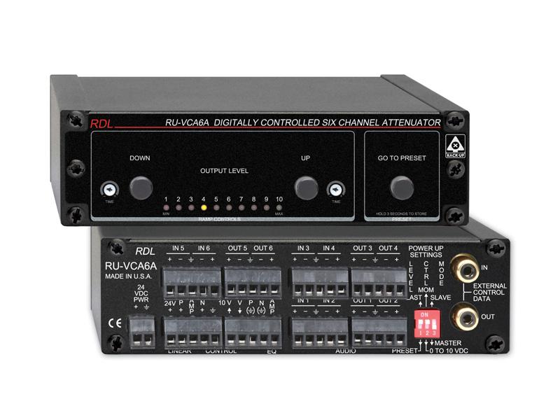 RDL RU-VCA6A Digitally Controlled 6 Channel Audio Attenuator