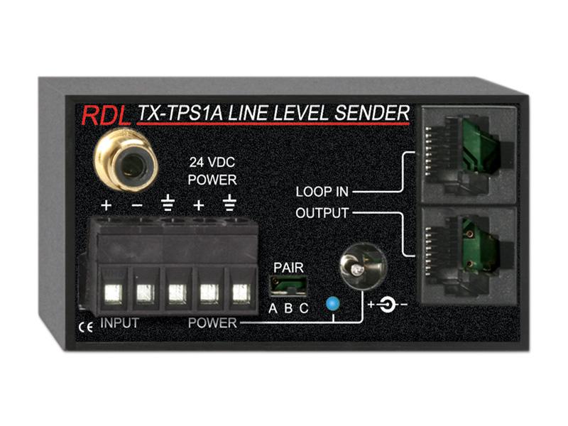 RDL TX-TPS1A Active 1-Pair Extender (Transmitter)/Format-A/balanced line output