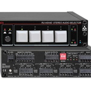 RDL RU-ASX4D 4x1 Stereo Balanced Audio Switcher/Terminal Block