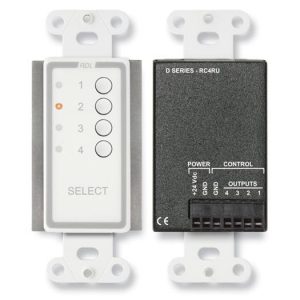 RDL D-RC4RU 4 Channel Remote Control for RACK-Ups 4x1 Audio or Video Switchers