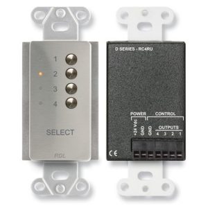 RDL DS-RC4RU 4 Channel Remote Control for RACK-Ups/stainless steel