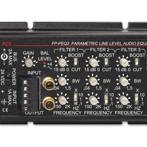 RDL FP-PEQ3 3-Band Parametric Equalizer Single-Channel 15Hz-20kHz +/-15dB BW 0.04-1.5 Octave