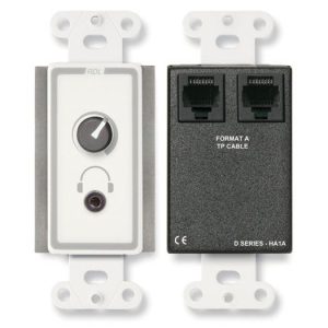 RDL D-HA1A Format-A Stereo Headphone Amplifier / RJ45 TP Input / 3.5mm Mini Jack