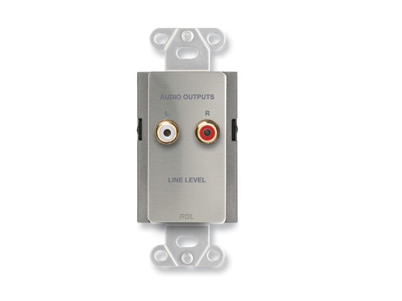 RDL DS-A2 Line Output Assembly Audio Extender/RCA jacks/Terminal block/Stainless