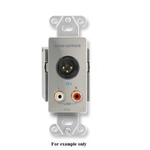 RDL DS-TPR3A Active 3-Pair Format-A Receiver / XLR Balanced Mic or Line / Stereo RCA Outputs / Stainless Steel
