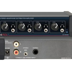 RDL EZ-HDA4A 1X4 Front-Panel Outputs Stereo Headphone Distribution Amplifier
