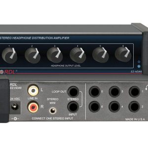 RDL EZ-HDA6 1X6 Rear-Panel Outputs Stereo Headphone Distribution Amplifier