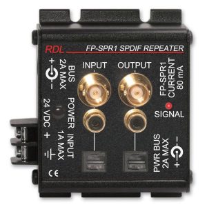 RDL FP-SPR1 SPDIF Repeater Amplifier / BNC Phono Optical I/O / Low Jitter / 24V