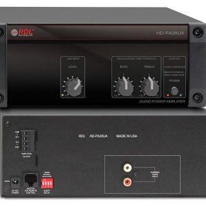 RDL HD-PA35UA 35W Class D Audio Amplifier 25V/70V/100V Output VCA Remote Sleep Mode