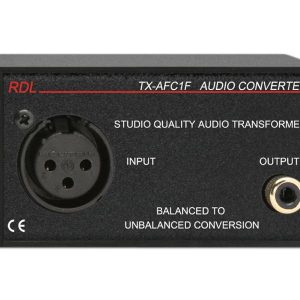 RDL TX-AFC1F Balanced to Unbalanced Audio Transformer XLR / RCA 20 Hz to 20 kHz +/-0.1 dB