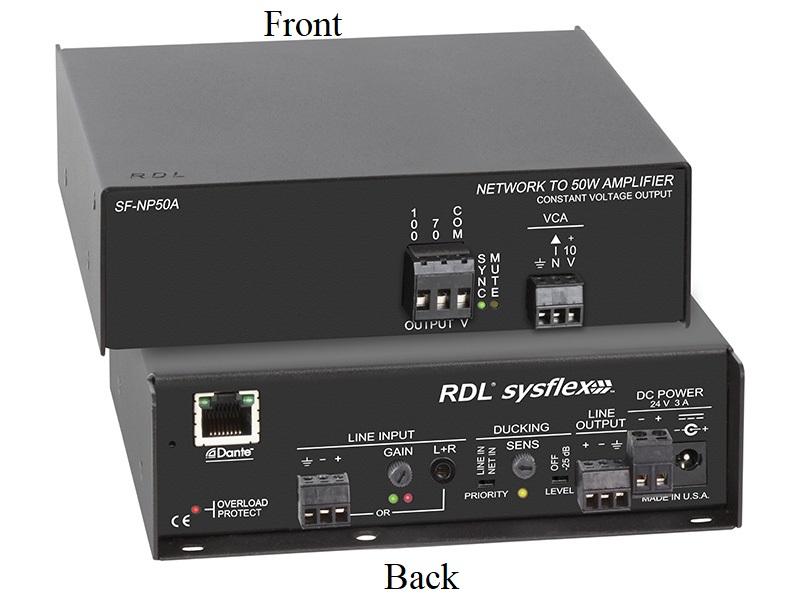 RDL SF-NP50A Network to 50 W Mono Audio Amplifier/70 or 100 V