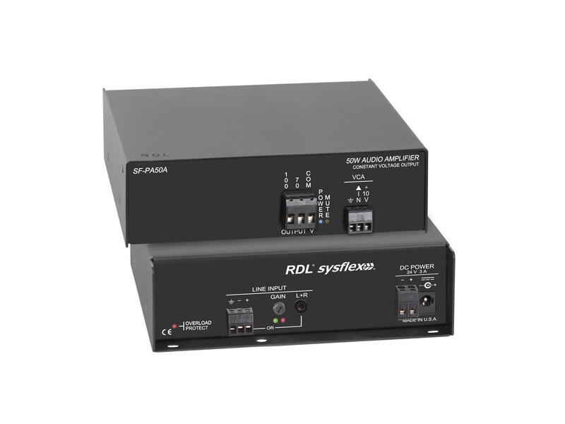 RDL SF-PA50AX 50W 70/100V Audio Amplifier (Export Model/No Power Cord)