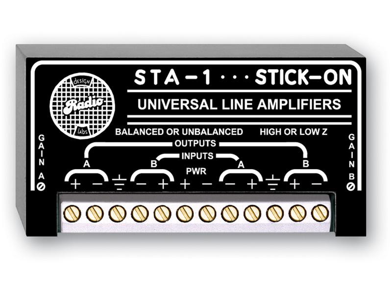 RDL STA-1 Dual Balanced-Unbalanced Line Amplifier