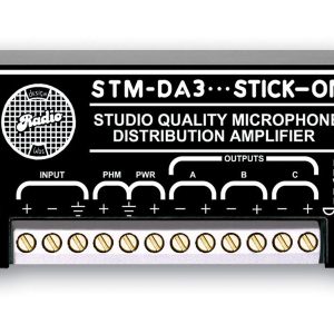 RDL STM-DA3 1x3 Microphone Level Distribution Amplifier / Balanced Input / 24V Phantom / Adjustable Gain