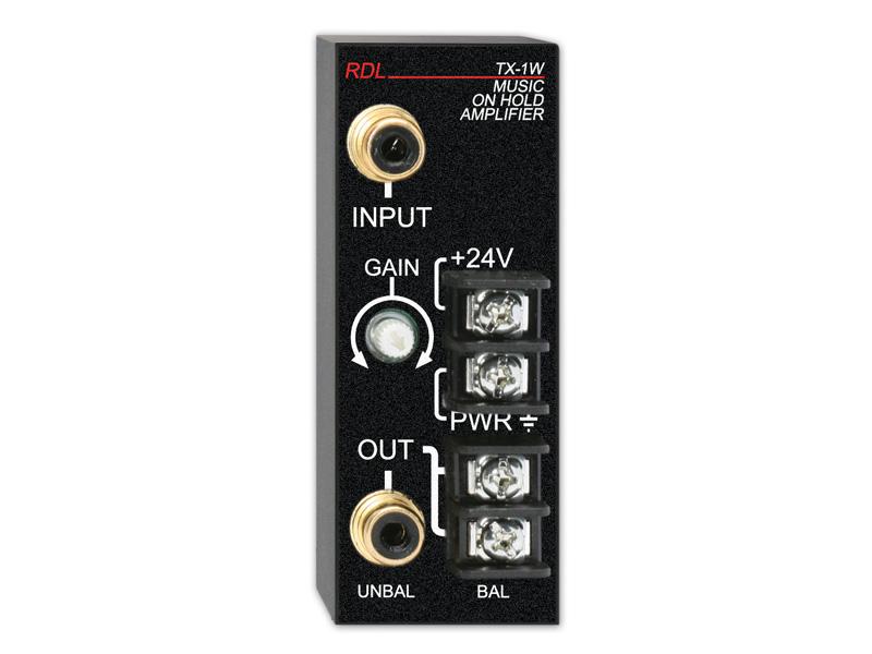 RDL TX-1W 1 Watt Music on Hold Amplifier