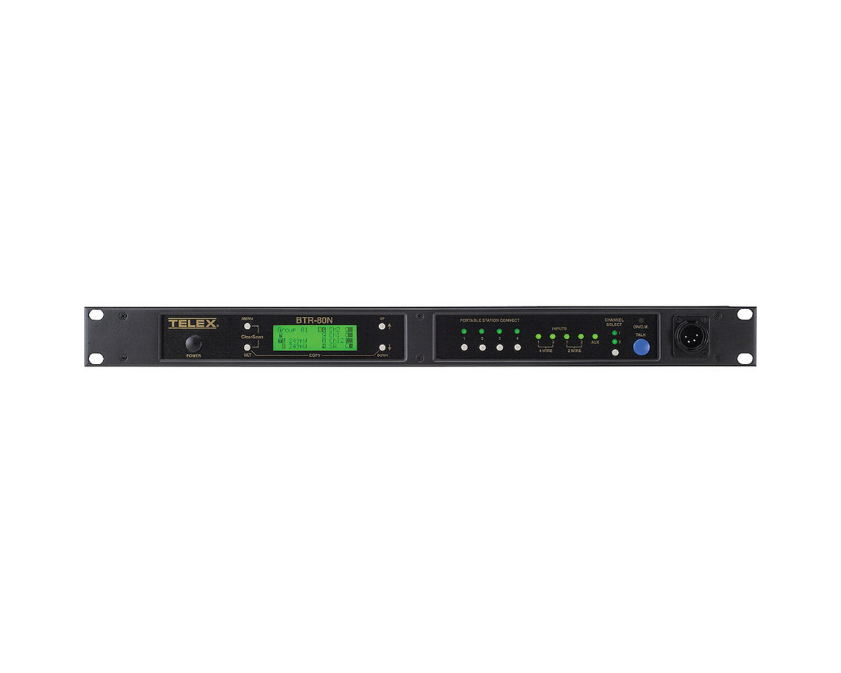 RTS BTR-80N-HE UHF base station 2ch band HE, 4M headset