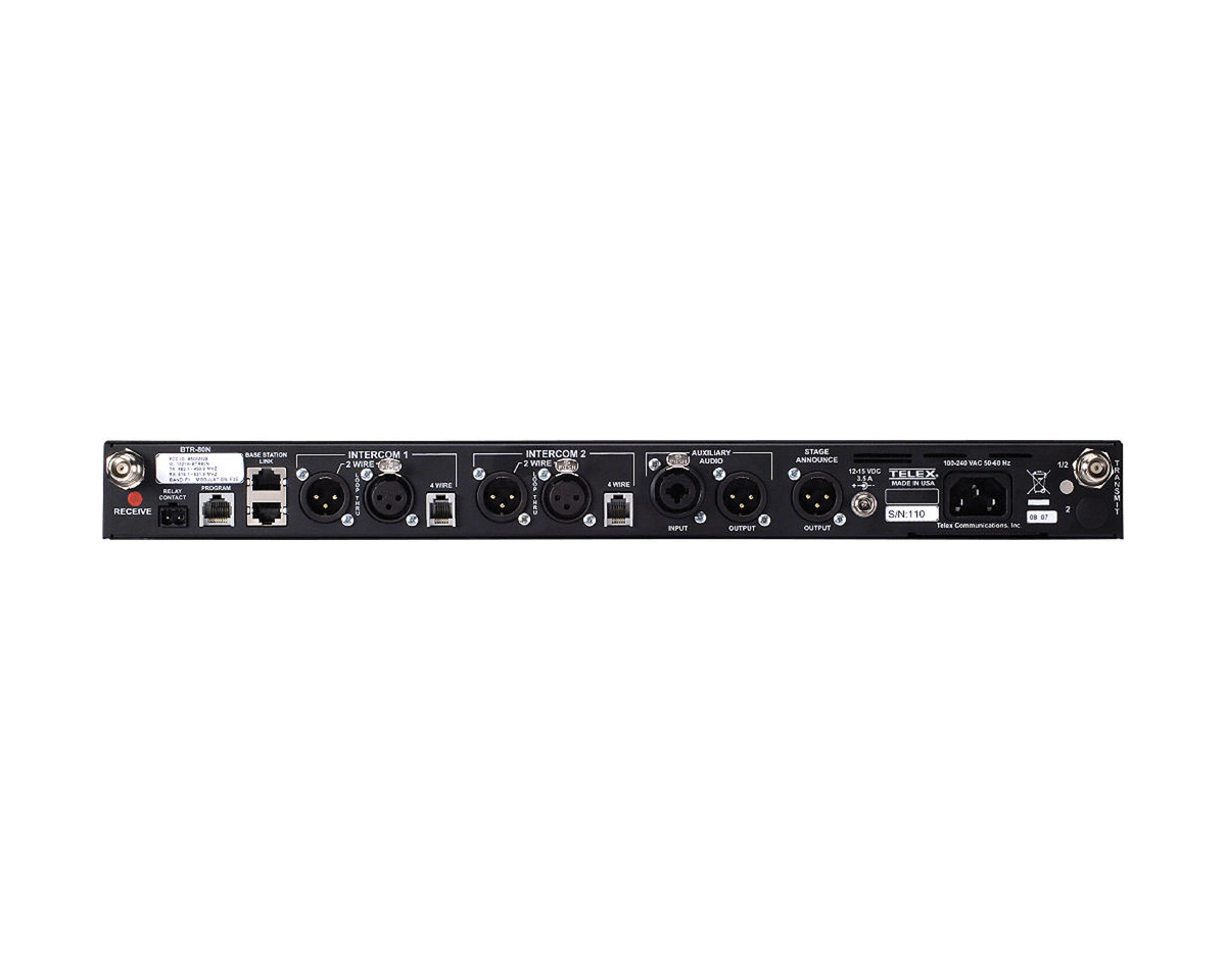 RTS BTR-80N-HE UHF base station 2ch band HE, 4M headset - Image 2
