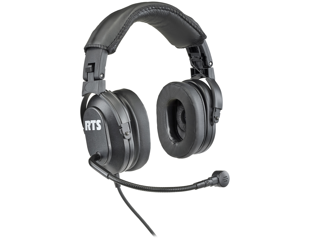 RTS HRF-2 A4F Dual-sided headset with flexible dynamic boom mic XLR 4-pin female Connector
