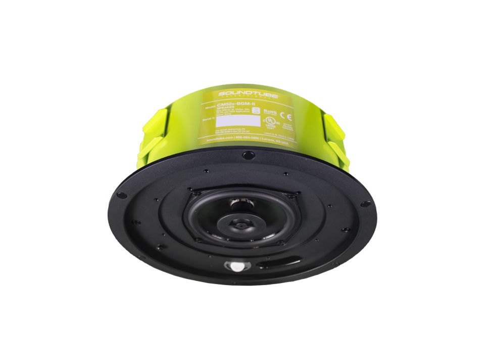 Soundtube CM52S-BGM-II-BK 5.25 inch In-Ceiling Speaker with Short Can and Seamless Magnetic (Black Grille) - Image 2