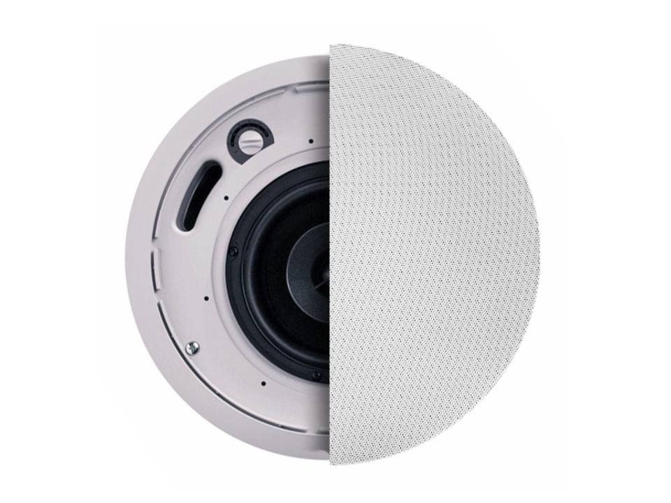 Soundtube CM62-BGM-II-WH 6.5 inch In-Ceiling Background Music Speaker with White Seamless Magnetic Grille - Image 4