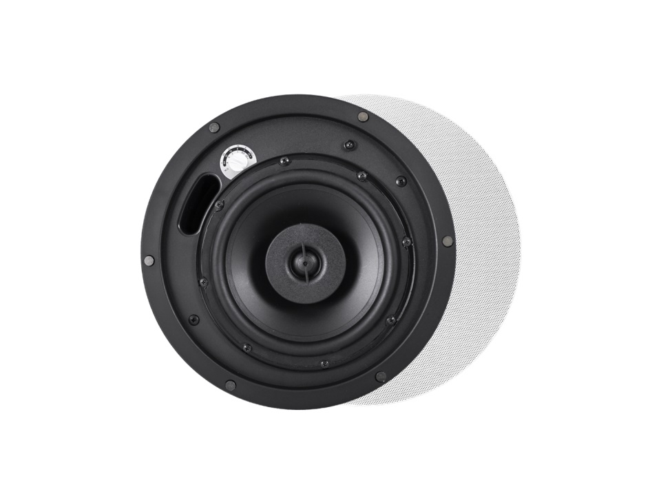 Soundtube CM82-BGM-II-WH 8 inch In-Ceiling Background Music Speaker with White Seamless Magnetic Grille - Image 3