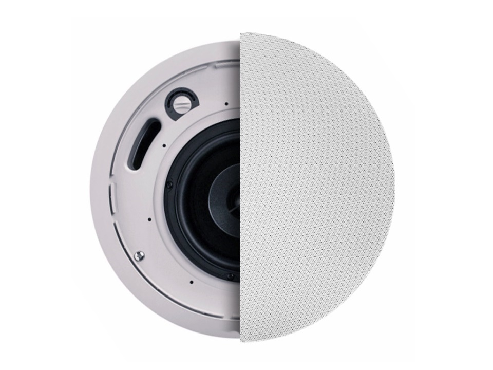 Soundtube CM82-BGM-II-WH 8 inch In-Ceiling Background Music Speaker with White Seamless Magnetic Grille - Image 5