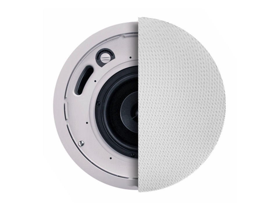 Soundtube IPD-CM62-BGM-II-WH 6 inch IP-Addressable/Dante-Enabled In-Ceiling Speaker with Seamless Magnetic White Grille - Image 3