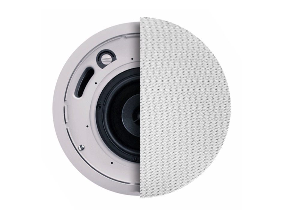Soundtube IPD-CM82-BGM-II-WH 8 inch IP-Addressable/Dante-Enabled In-Ceiling Speaker with Seamless Magnetic White Grille - Image 3