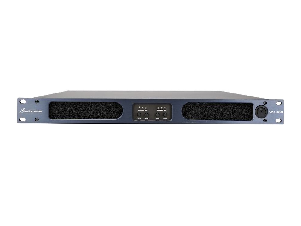 Studiomaster QX4-2600 QX Series 4-Ch Compact Power Amplifier/Up to 3740 Watts (4 ohm Bridged) Power