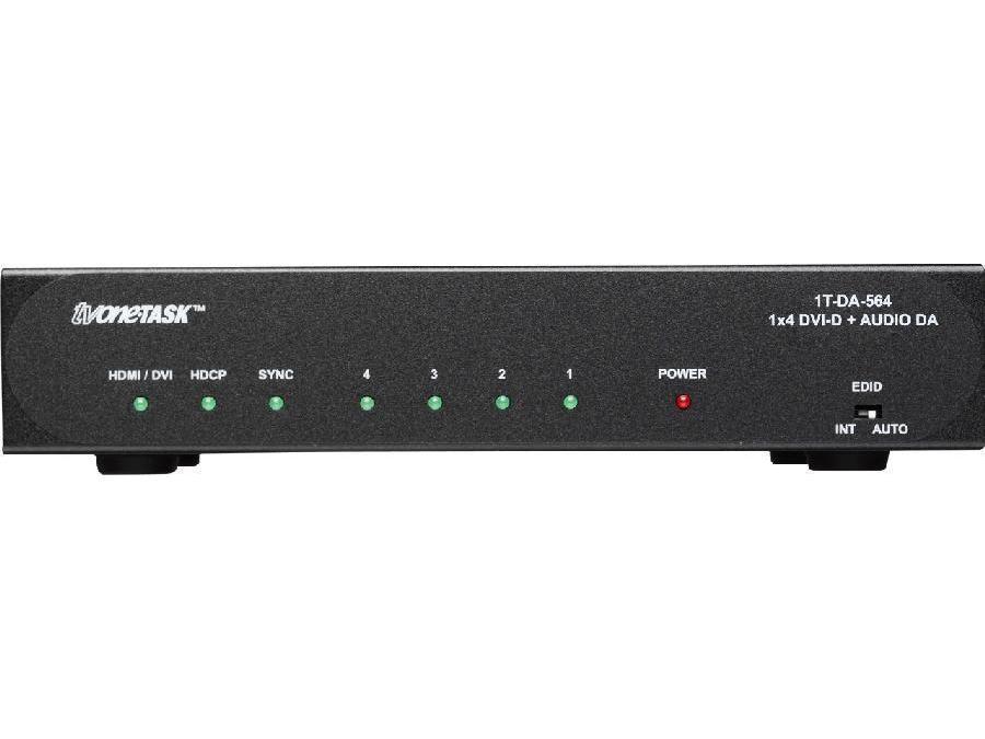 TV One 1T-DA-564 1×4 DVI-D with Analog Stereo and SPDIF Audio Distribution Amplifier