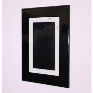 Wall-Smart 027-1RA13-BL Nearly Flush Retrofit Adapter / RTI IST-5 Touch Panel / 4mm Bezel / Black