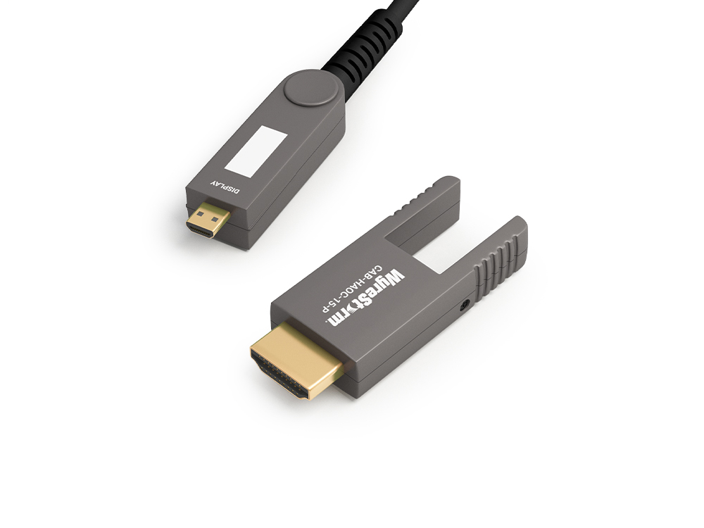 WyreStorm CAB-HAOC-15-P 15m/50ft 24Gbps 4-Core Active Optical HDMI Cable/4K HDR/Detachable Head/Plenum and FT6 Rated - Image 3