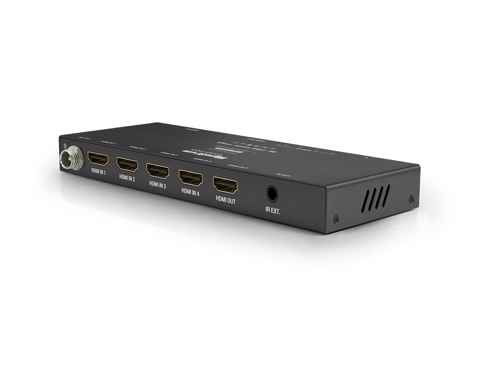 WyreStorm EXP-SW-0401-H2 WyreStorm Essentials 4K HDR 4x1 HDMI Switcher with Auto-Switching/HDCP 2.2 and Remote - Image 2