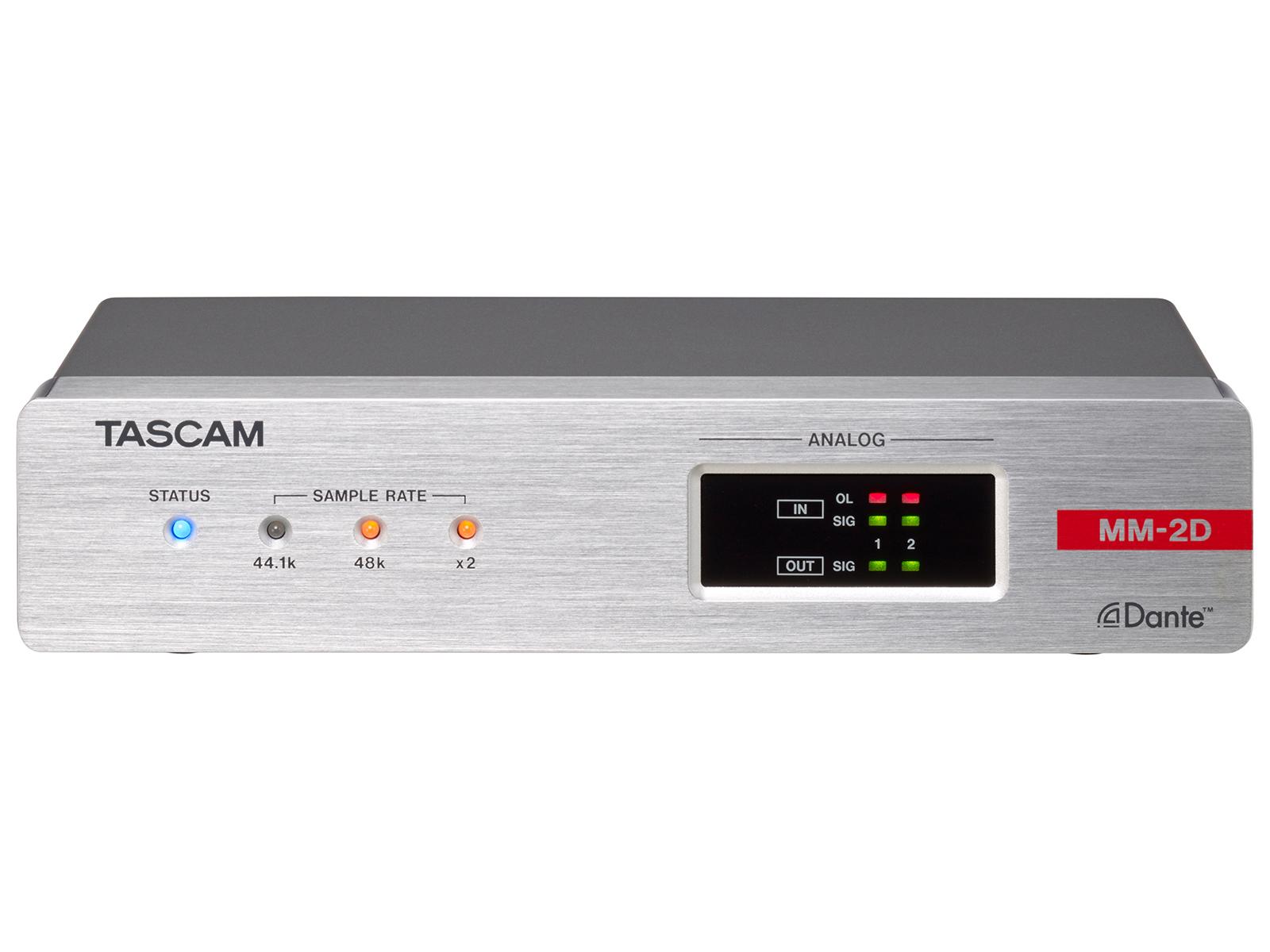 TASCAM MM-2D-X 2-Channel Mic/Line Input/Output Dante XLR Converter with built-in DSP Mixer