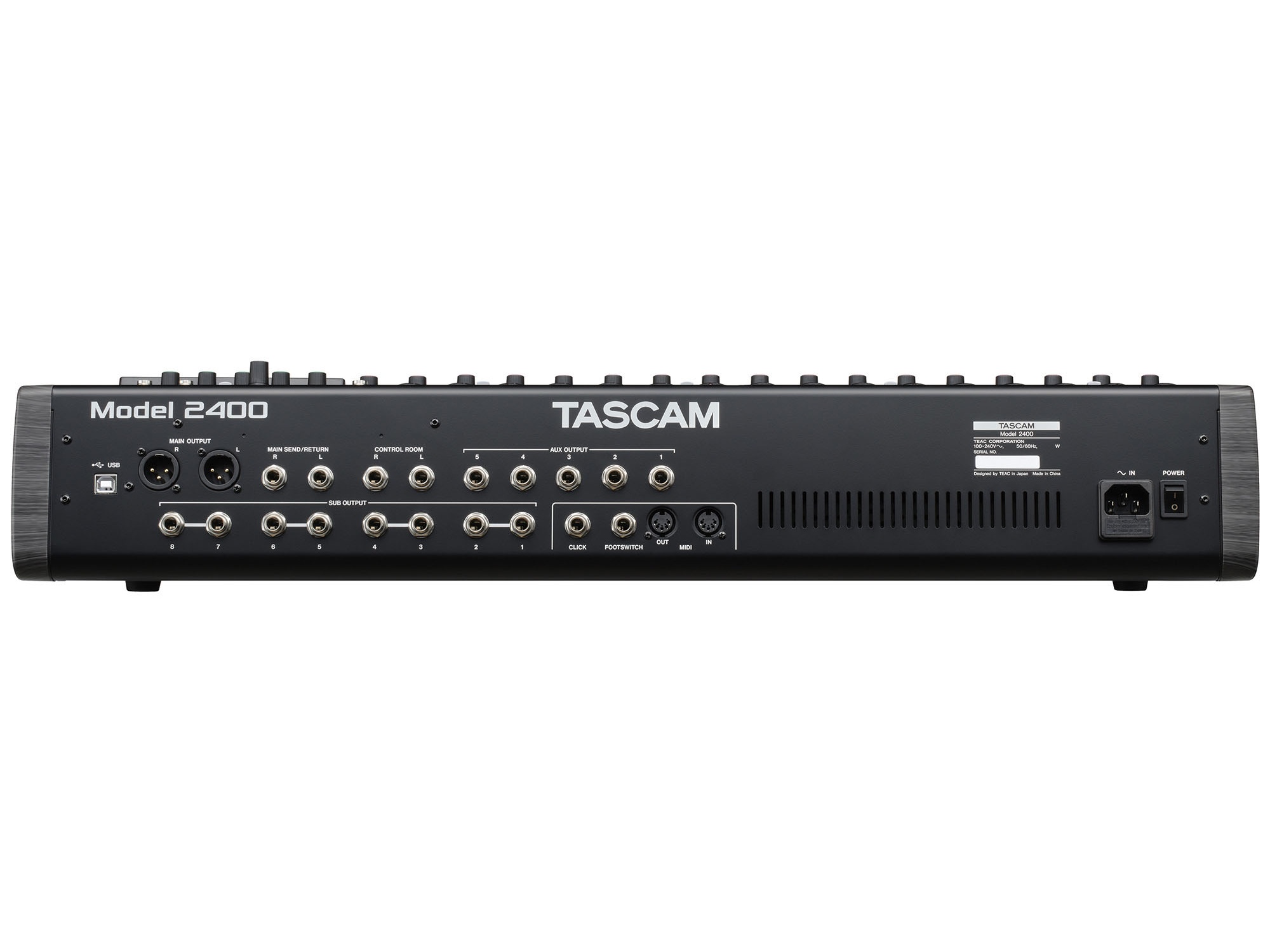 TASCAM MODEL 2400 24-Track Analog Mixer / 22 Inputs / 16 XLR Mic Preamps / USB Audio Interface / SDXC Recorder - Image 4
