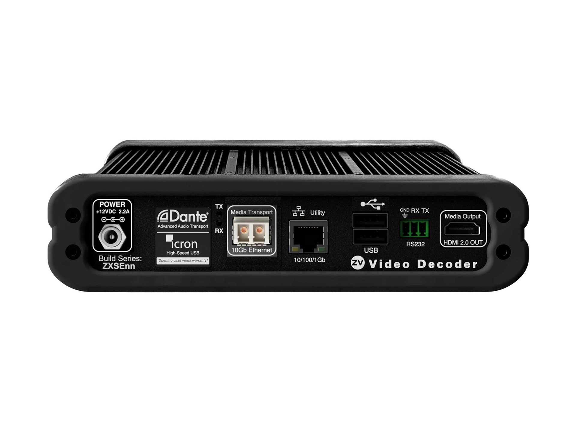 ZeeVee Z4KF2XS-DAU-AA ZyPer4K–XSE Fiber Decoder with Dante and Icron, TAA Compliant