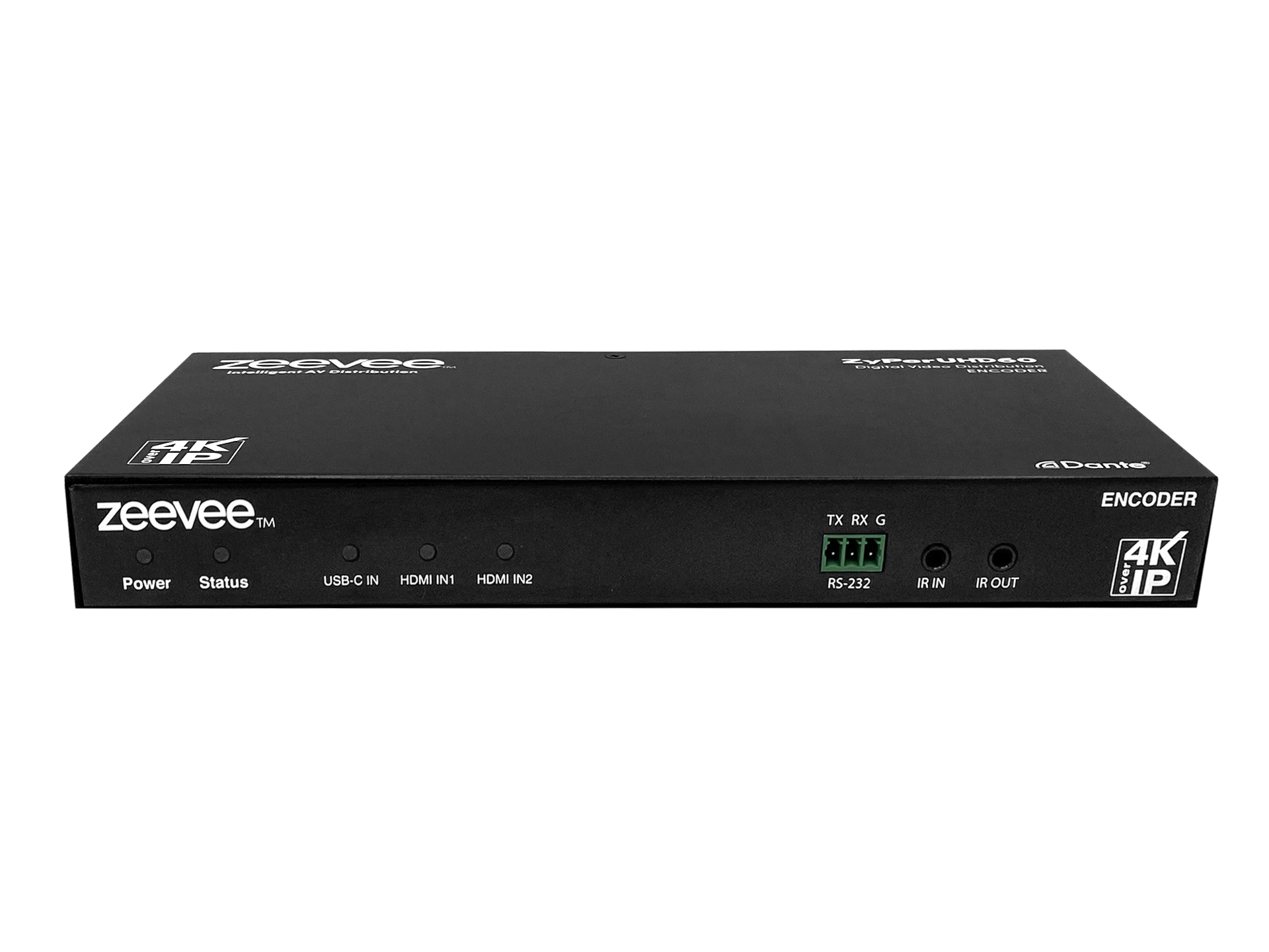 ZeeVee ZUHD60-2EA Encoder, 3×1 Switching Input, Dual LAN with Dante